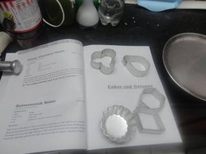cookie cutters and a   book